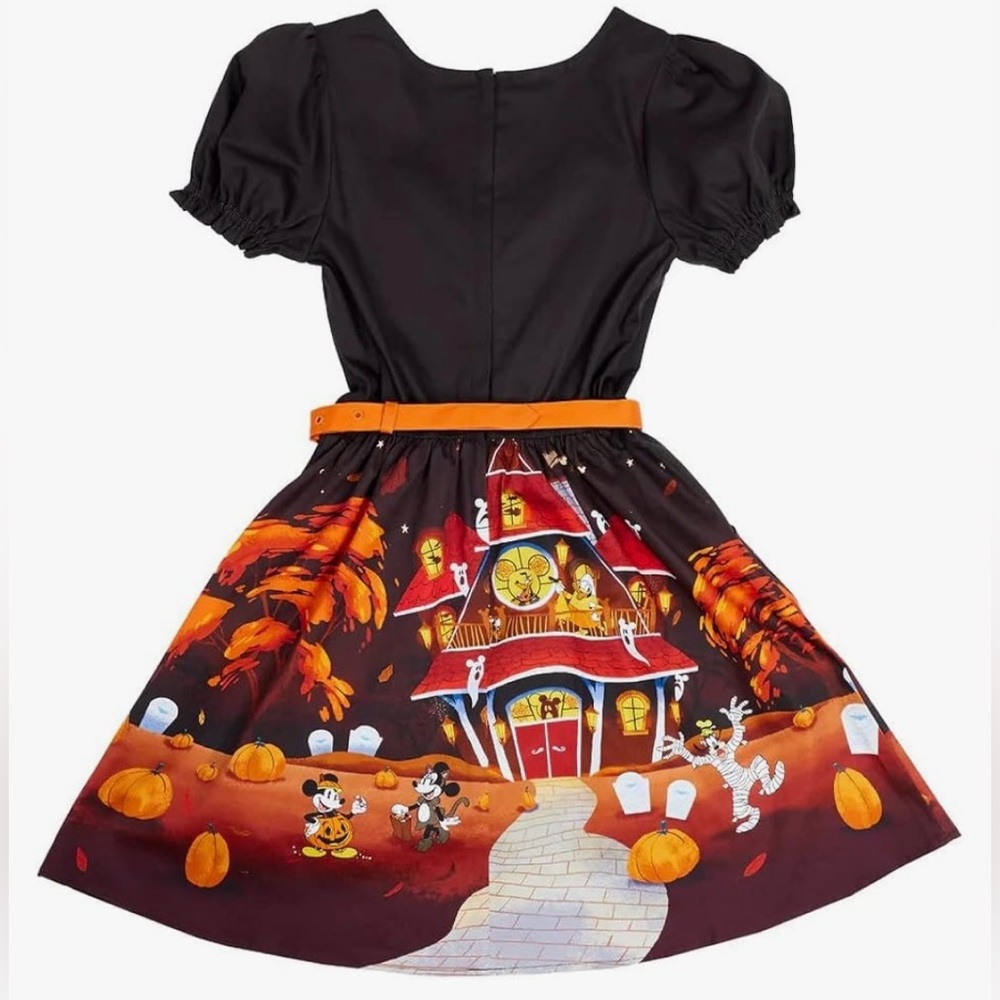 Disney Women Halloween Costume Dress - Black and Orange